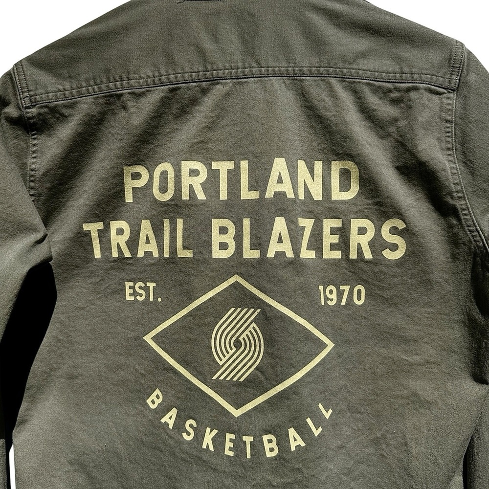 Portland Trail Blazers Jacket Shacket SIZE MEDIUM SPORTIQE PREMIUM BRAND APPAREL